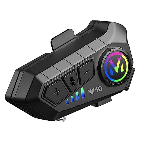 Tofficu Auriculares Casco De Motocicleta Altavoces Inalámbricos con Micrófono Claras y Cancelación De Ruido Compatible con Casco Integral y Abatible
