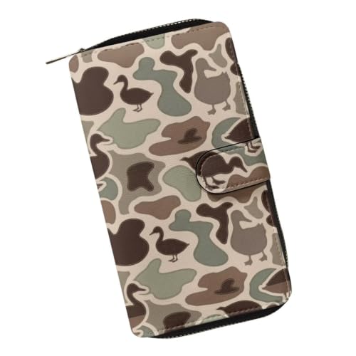 Image of COEQINE Ladies Wallets Pink Leopard Heart Black Printed Leather Phone Long Clutch Purses Check Coin Change Holder