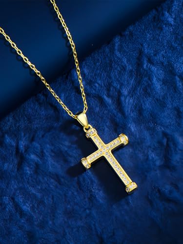 KQ&TTENG 14K Gold Cross Necklaces for Women Dainty Cross Necklace Faith Pendant Jewelry Gifts, 18"+2" Chain3