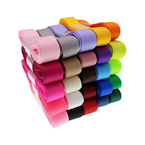 Jesep 100 Yards 5/8" Soild Grosgrain Ribbon Boutique Gift Wrapping Package Ribbon, DIY Crafts Bow Hair Headband Accessories Assorted Ribbon (5/8" 1.5cm) Cover