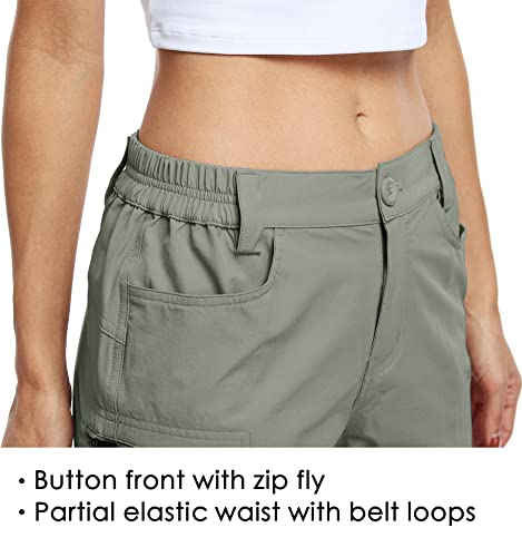 Willit Women's Shorts Hiking Cargo Golf Shorts Outdoor Summer Shorts With Pockets Water Resistant Sage Green Xl #TOP5
