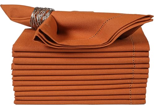 Cloth-NapkinsCotton-NapkinsDinner-NapkinsCloth-Napkins-Set-of-12-CottonNapkins-ClothCloth-Napkin-CottonHemstitched-Wedding-Napkins-Machine-Washable-Napkins-18x18-Roasted-Pecan