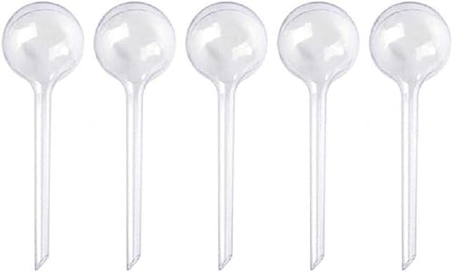 Transparent 6pcs Plant Watering Globes Plastic Self Watering Bulbs Automatic Flower Waterer for Indoor Gardening Small, Normal