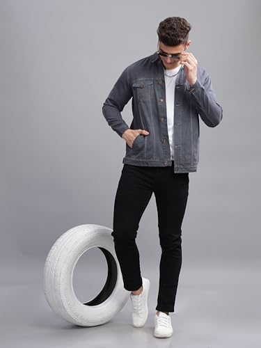 Image of Kuons Avenue Men's Regular Fit Trucker Jacket | Denim Jacket for Men