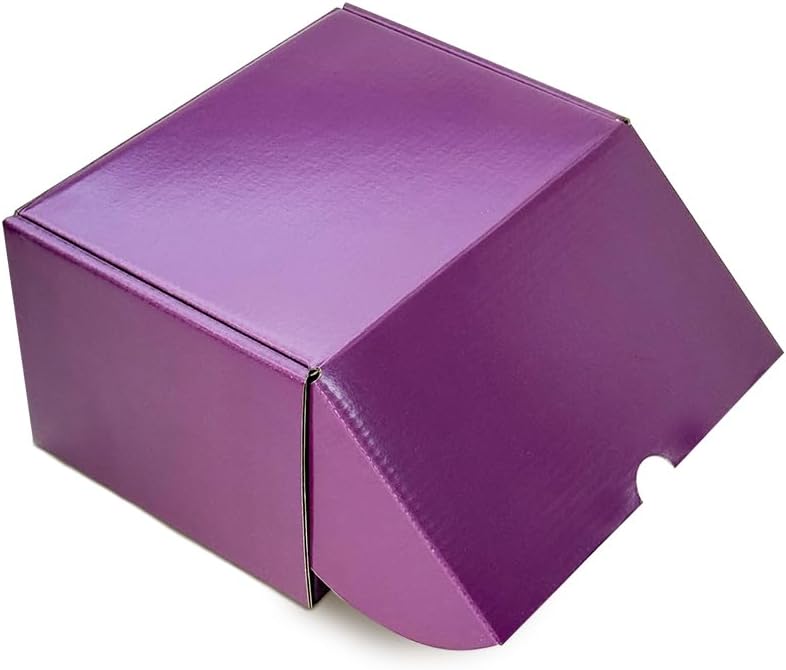 7x5x4 Inches Shipping Boxes Set - (20 Pack) Purple Corrugated Cardboard Mailer Boxes for Packing Small Business Mailing Gift