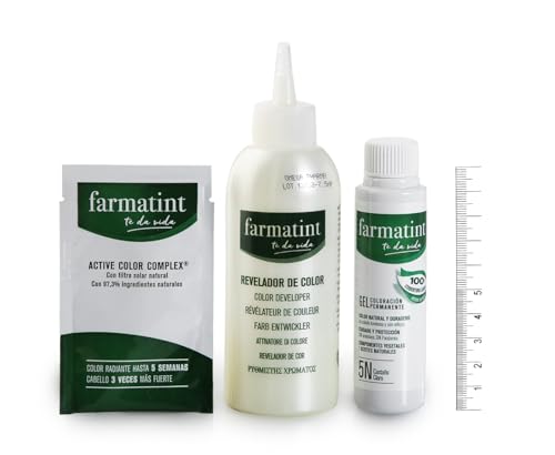 Miniatura 5 de Farmatint Gel 5n Castaño Claro, Tinte Cabello Sin Amoníaco, 135 Ml