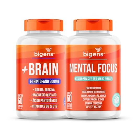 Kit Mental Focus E +Brain, Dia E Noite, 60 Caps, Biogens