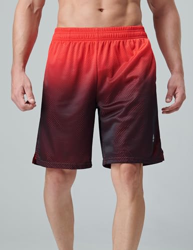 5 Pack: Mens Athletic Shorts, 9" Mesh Basketball Shorts Men Active Gym Shorts with Pockets3