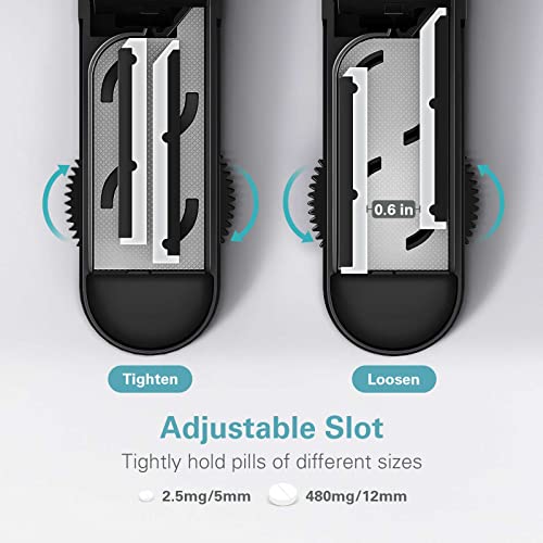 Depad Multiple Pill Cutter For Small Pills, Adjustable Pill Splitter For Multi Tablets With Accurate Pill Alignment, Stainless Steel Cutting Blade And Blade Guard #TOP2