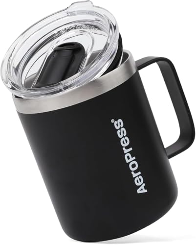 AeroPress Travel Mug 12 oz Stainless Steel Black