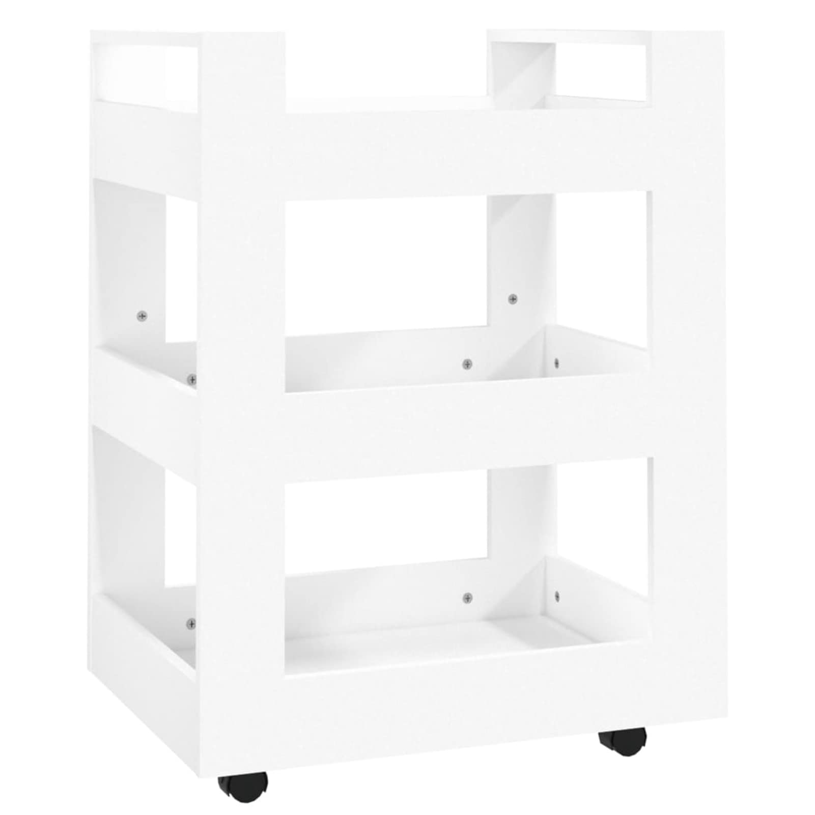 ZEYUAN Carrito de Cocina Madera contrachapada Blanco 60x45x80 cm, Carro De La Compra, Carrito Auxiliar, Almacenaje Cocina, Carro De Herramientas, Utensilios Cocina 816816