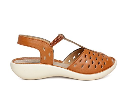 Image of Vendoz womens Tan Fashion Sandals