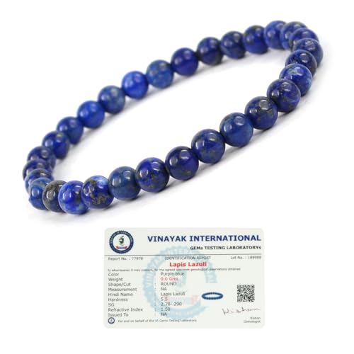 Image of Reiki Crystal Products Certified Natural Crystal Stone Bracelet 6 mm Round Beads for Men and Women | Premium Gemstone Jewellery Collection | Reiki Charged | Multiple Stone Variants Available