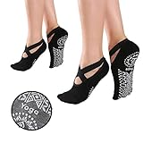 IVALLEY Yoga-Socken für Damen, rutschfest, für Pilates, Ballett, Fitness, Barfuß, Training, Tanzen Gr. One size, 2 Paar