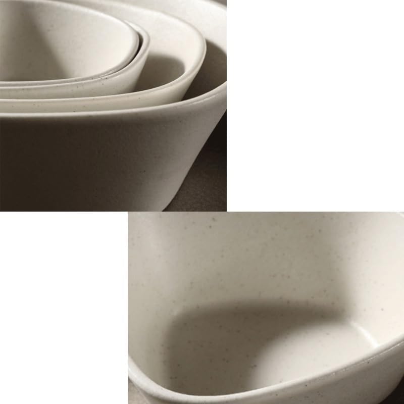 Ceramic Irregularly Shaped Dessert Salad Bowl Soup Noodle Hotel Meal