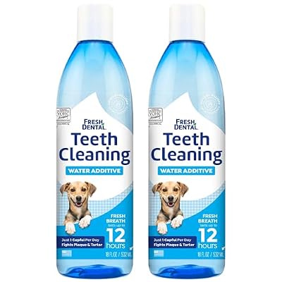 Naturel Promise Fresh Dental Water Additive for Dogs 2-Pack, 18oz Each β Dog Breath Freshener & Teeth Cleaning Solution, Better Value for Daily Use