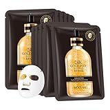 GUOYAOLIFU Facial Masks Skincare for Women,24K Gold Moisturize Face Mask Sheet for Girl,Hydrating Face Mask for All Skin Types,Dry Skin & Sensitive Skin (10-Packs)