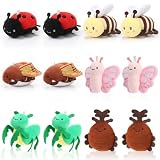 Meooeck 6 Pcs Cute Insect Plush 4 Inch Bug Stuffed Animals Ladybug Moth Beetle Bee Butterfly Mantis Keychains for Birthday Party Favors Classroom Prizes Christmas Stuffers Animal Collections