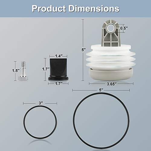 Image of JDMON Pump Bellow Kit Toilet Pump Bellows Kit Compatible with Dometic S /T /J /VHT /VG Series Vacuum Pump Kit Replace 385230980 385310151 With 4 Duckbill Valve Bushing, O-Ring Kit, Bolt