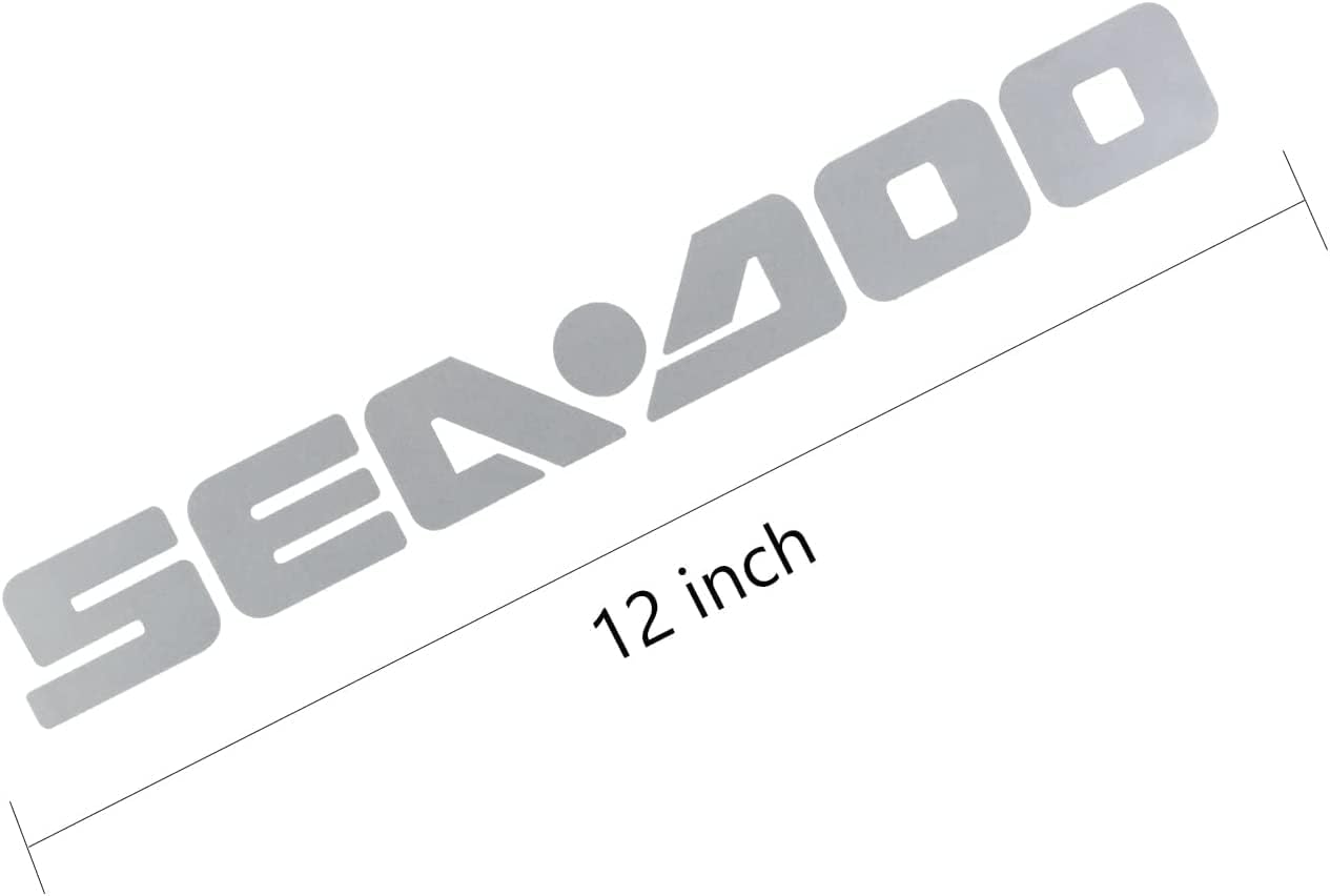 2Pc Sea Doo Seadoo Decals Stickers Fit for Boat Outboard Motor (White)