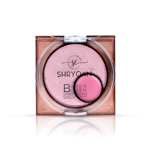 Image of Shryoan Bling & Blush Blusher | 2-in-1 Blusher & Highlighter Duo | Long-Lasting, Blendable | 6 Shades- Starry Night