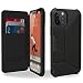 Produktbild Urban Armor Gear Metropolis Folio Hülle Apple iPhone 12 / iPhone 12 Pro (6,1") Klapphülle [Wireless Charging (Qi) kompatibles Cover, Case mit Standfunktion & Kartenfächern] Satin ARMR schwarz