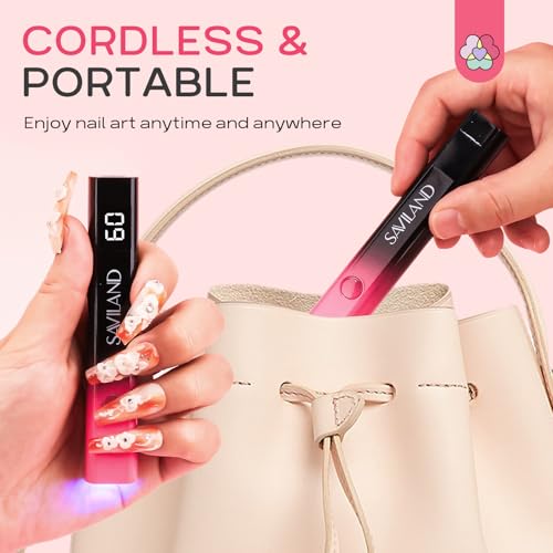Image of SAVILAND Mini Handheld U V Light for Nails, 12W