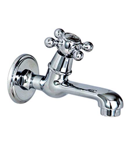 JAL Girija Bib Tap Long Body with Foam Flow Without Flange 15mm Faucet | Stainless Steel | for Bathroom & Kitchen | Anti Rust | Chrome 2036