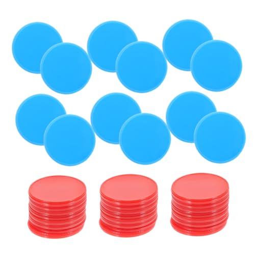 FOYTOKI 200pcs Plastic Poker Chips Counting Discs for Learning Chip Game Pieces Opaque Educational Tokens