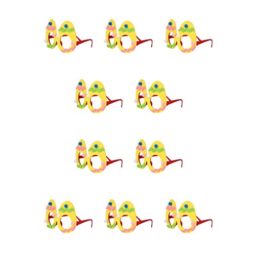 SUDNJIALQ 10 PCS Óculos com glitter de páscoa decoração adereços fotográficos suprimentos tipo 7