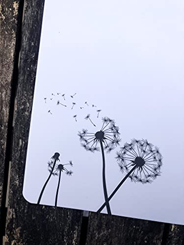 zartbesaitet.com Schöne Produkte aus Papier - Briefpapier Pusteblume DIN A4 - 20 Pusteblumen-Briefbogen A4 - 10 DIN Lang-Briefumschläge - Weiß, Klassisch