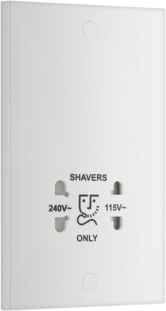 BG Electrical 115- and 230-Volts Dual Voltage Shaver Socket