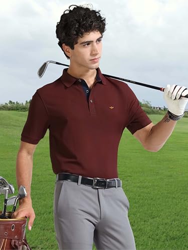 Image of STELLERS Men's Premium Polo T-Shirt Wrinkle Free Quick Dry Soft and Feather Touch Feel Regular Fit