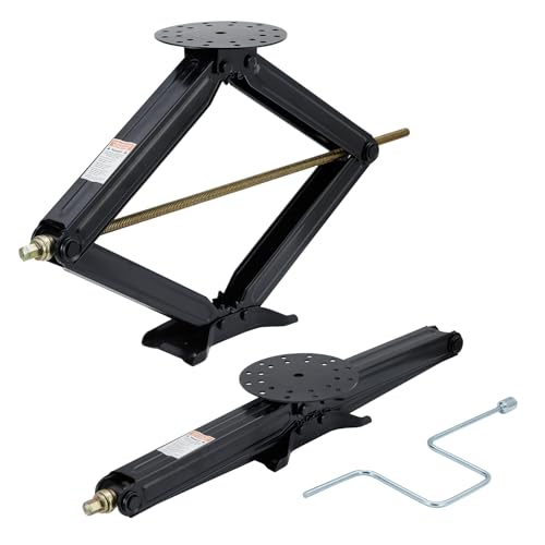 Image of 2 Pack Scissor Lift Jack,3.4Ton(7500 Lbs) Capacity Car Jack with 4.33 inch to 30 inch Adjustable Height,Portable RV Scissor Jack for Sedan, SUV, Truck Repair Tire /RV Keep Stabilizing
