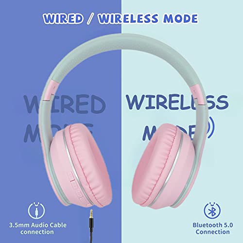 Usoun Cuffie Wireless Over-Ear, Cuffie per Bambini...