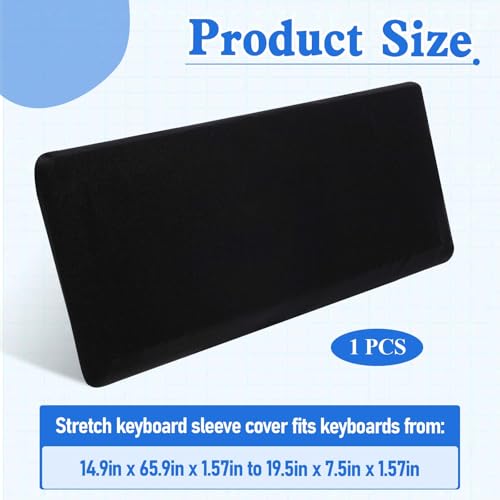 Protector para teclado universal color negro de tela miniatura 4