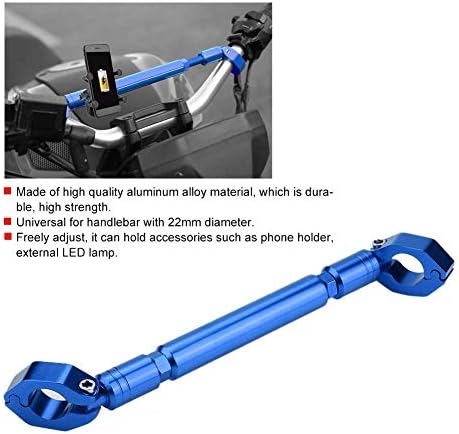 Miniatura 2 de Aramox Barra de equilibrio de motocicleta, universal de 0.866 in de aleación de aluminio barra transversal manillar de motocicleta reforzar
