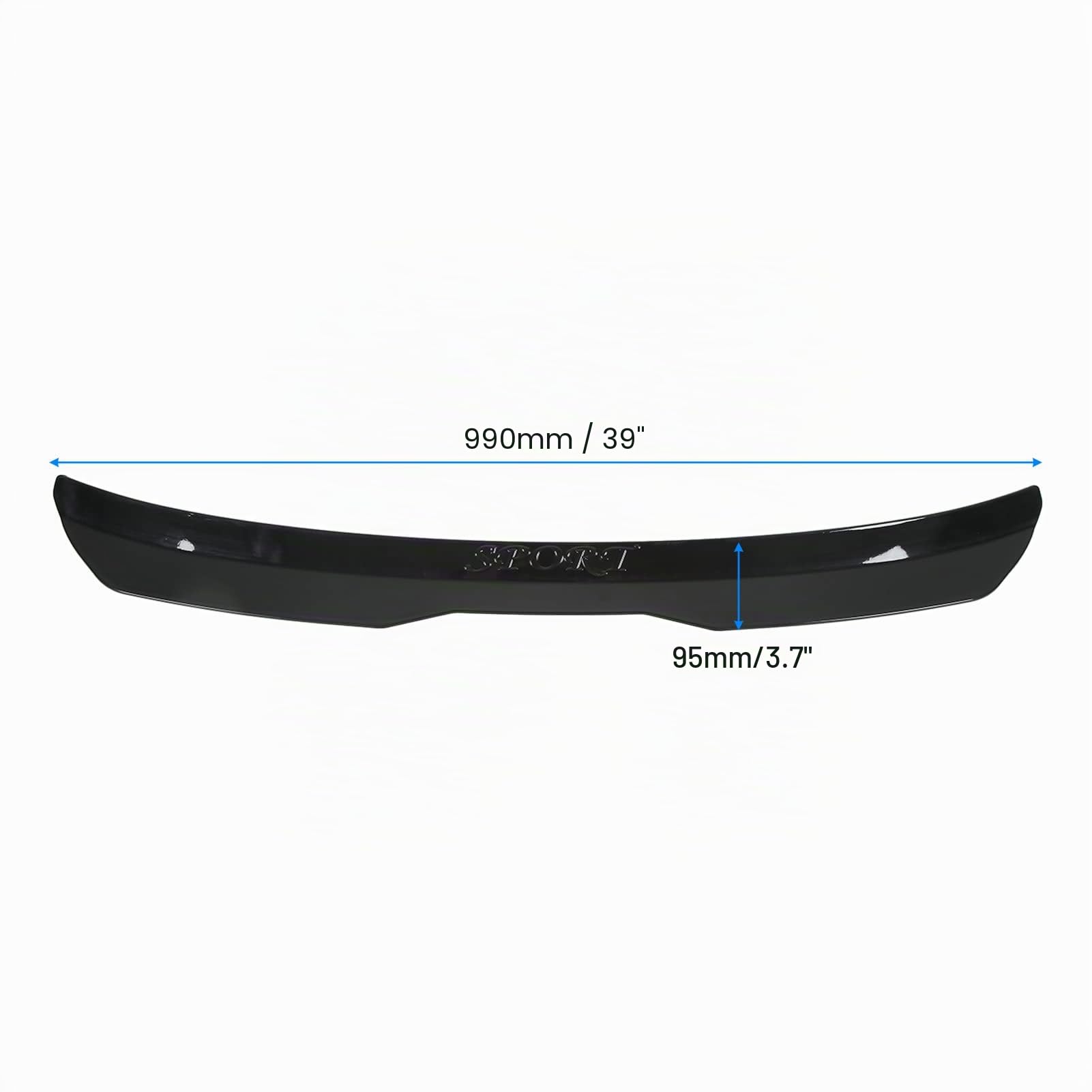 Spoiler per Tetto Posteriore Universale, Alettone per Tetto in ABS per Lunotto Posteriore Compatibile con Seat LEON Maxton MK1 Mk2 Mk3 MK4 MK5 MK6 MK7 Hatchback Fit Jazz Yaris Focus A1 A3(Nero lucido)