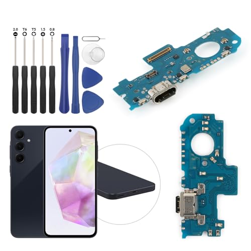 Replacement for Samsung Galaxy A35 5G Charging Port Dock Connector for Samsung A35 A356U/A356B/A356E/A356V Charging Port Replacement USB Charger Board Flex Cable Assembly Accessories with Repair Tools