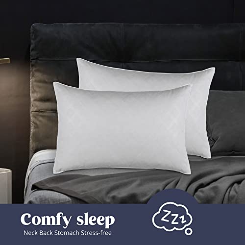 Puredown ® Soft Bed Pillows For Sleeping, Goose Feather Down Pillows Hotel Collection Standard Size Of 2 thumb #1