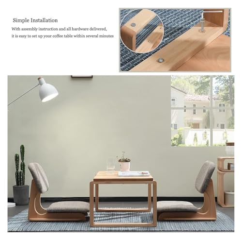 Table Basse Japonaise Pliante pour Petits Espaces - Table d'appoint Amovible - 8