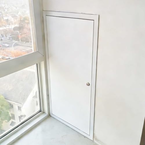 Innovz Panel de Acceso Interior de Panel de Yeso con Cerradura para Cable Cat6 y Fibra Óptica, Puerta de Ático de Aluminio/Cubierta de Fontanería(WxH(30x100cm))