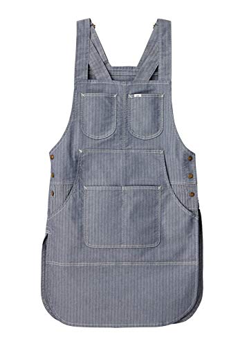 ボンマックス LCK79013オーバーオールのディティールを加えたチュニックエプロン 28ブルー Sサイズ