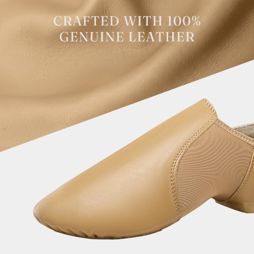 Image of Dynadans Women's Leather Upper Slip-on Jazz Shoe