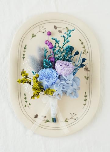 Wedding Boutonniere & Corsage flor seca miniatura 5