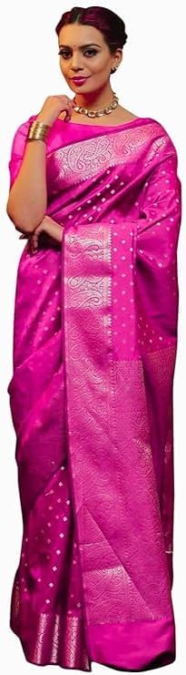 Surat Saree Collection Women's Pure Soft Silk Saree With Blouse Piece For Wedding