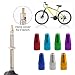 Packung mit 28 Packung Farbe Ventildeckel, Fahrradzubehör, Ventil Plugin, Reifenventilabdeckungen, Aluminium-Staubabdeckungen, mit 2 Konvertierender Kopfadapter, benutzt für die meisten Fahrräder