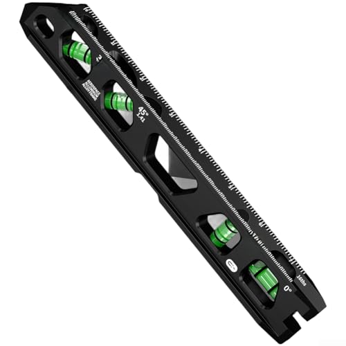 Image of Magnetic for Torpedo Level 23cm Aluminum Alloy with 3 Vials - Precision for Spirit Level for Pipe, Conduit & Construction(E)