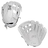 SSK FP5 Fastpitch Softball Glove – Infield - Outfield - Pitcher – 11.5”-11.75”-12”-12.25”-12.5”-12.75”-13”– Right & Left Hand Throw (White-H Web, 13' - Right Hand Throw)