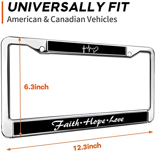 Faith Hope Love Religious Jesus Christian Car License Plate Cover Frame Tag With 2 Security Screws Caps #TOP1